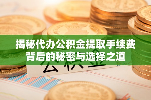 平南揭秘代办公积金提取手续费背后的秘密与选择之道