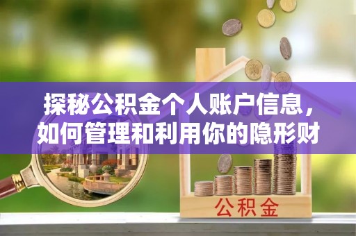 平南探秘公积金个人账户信息，如何管理和利用你的隐形财富