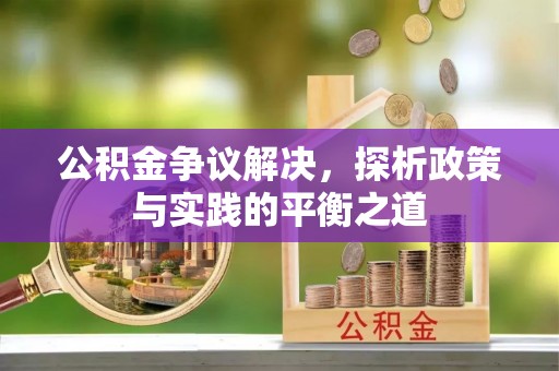 平南公积金争议解决，探析政策与实践的平衡之道